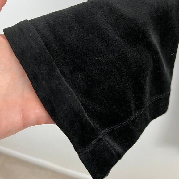 Talbots Black Velour Pull on Pants Stretch Leggings Women Size Medium NEW - Picture 6 of 10